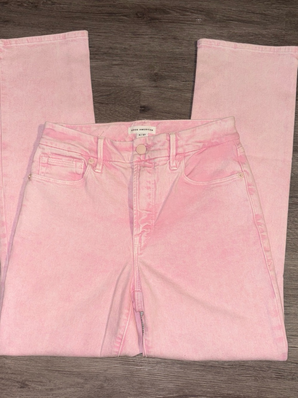 Good American Pastel Pink Jeans